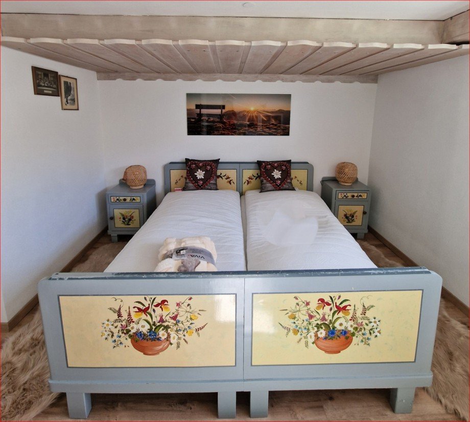 Schlafzimmer Souterrainwohnung Pfronten