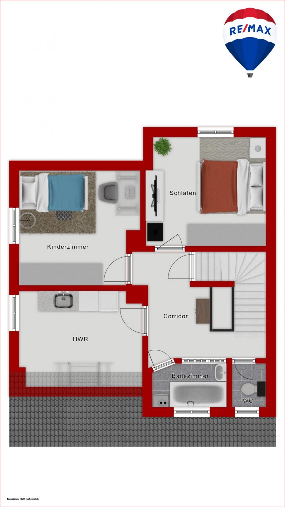 Obergeschoss Doppelhaush�lfte F�ssen