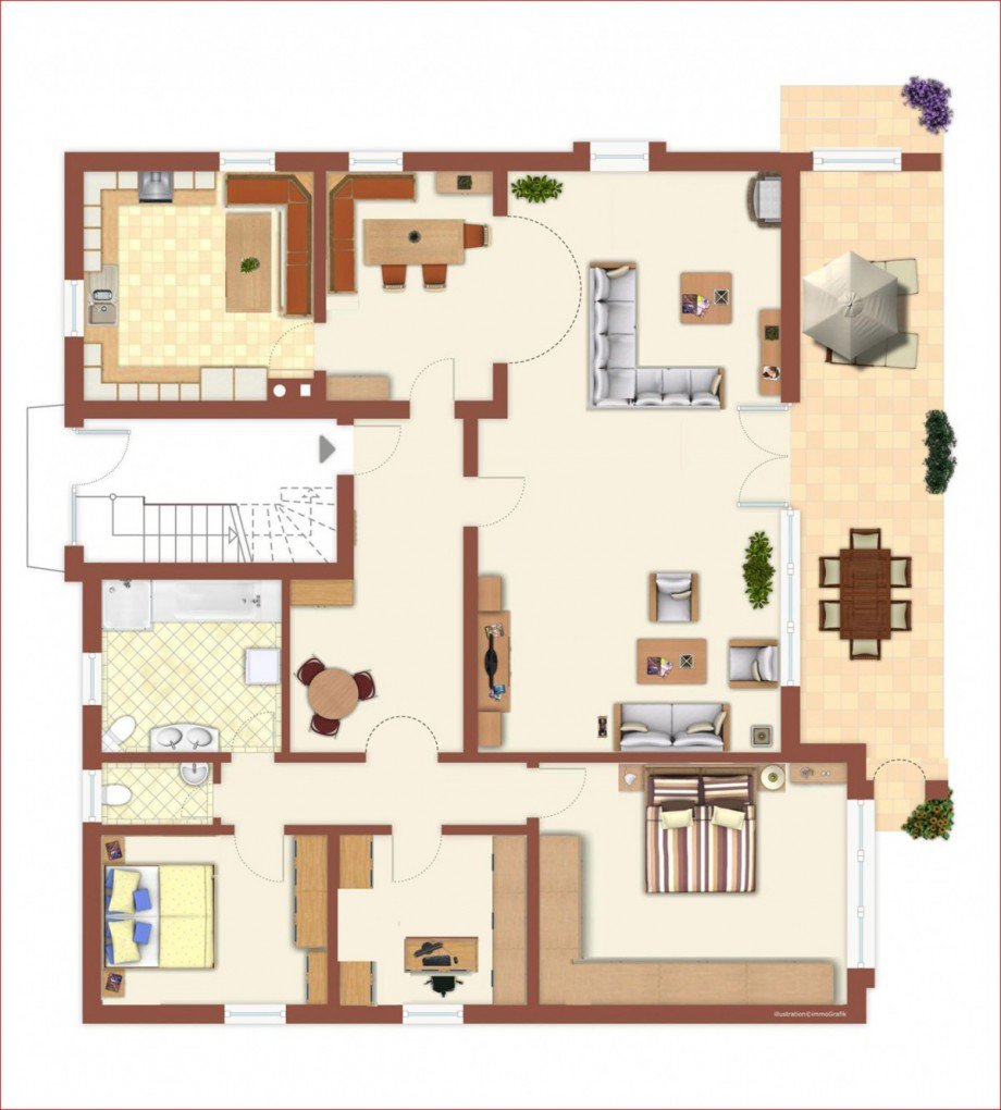 Grundriss Etagenwohnung Oy-Mittelberg