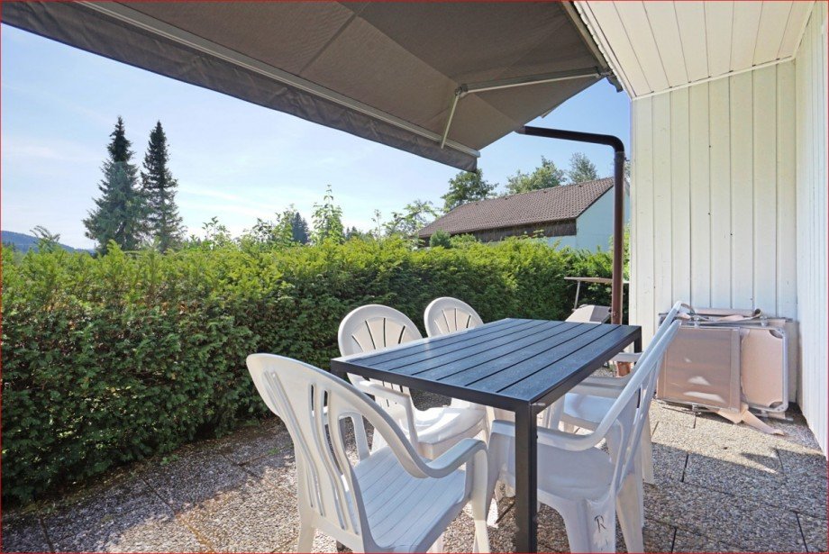 Terrasse mit Markise Bungalow Nesselwang / Reichenbach