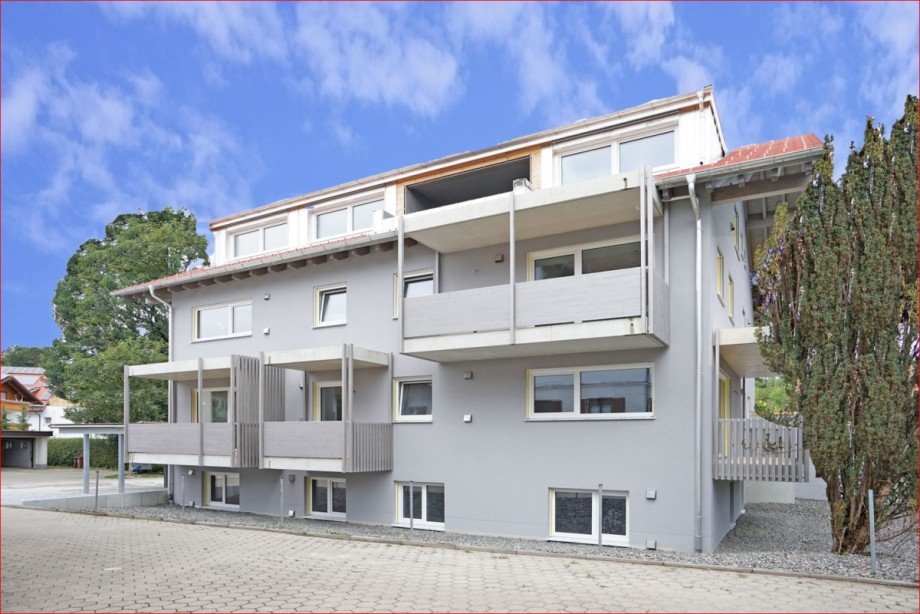 S�dansicht Dachterrasse Etagenwohnung Nesselwang