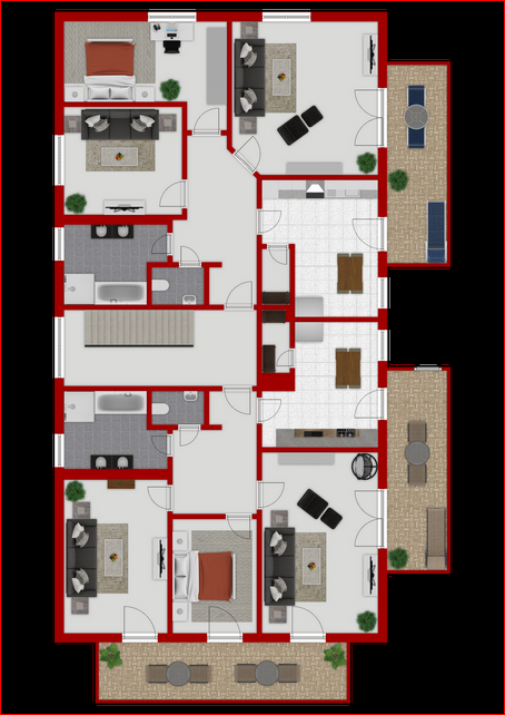 Grundriss 1 OG Zweifamilienhaus Wertach
