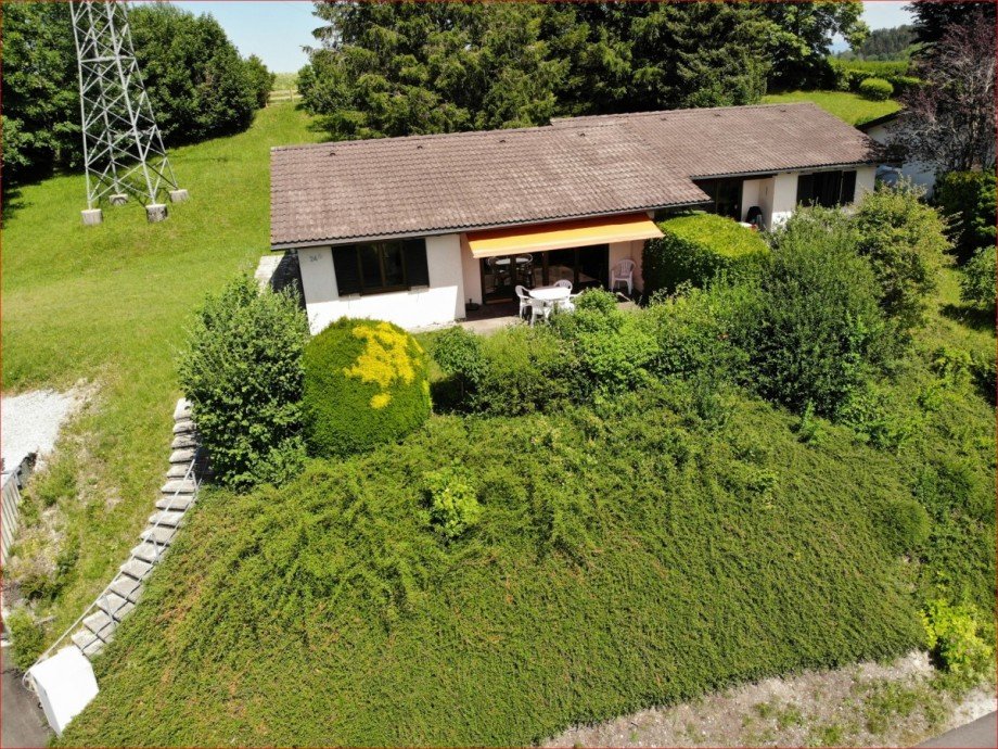 Drohnenansicht Bungalow Nesselwang / Reichenbach