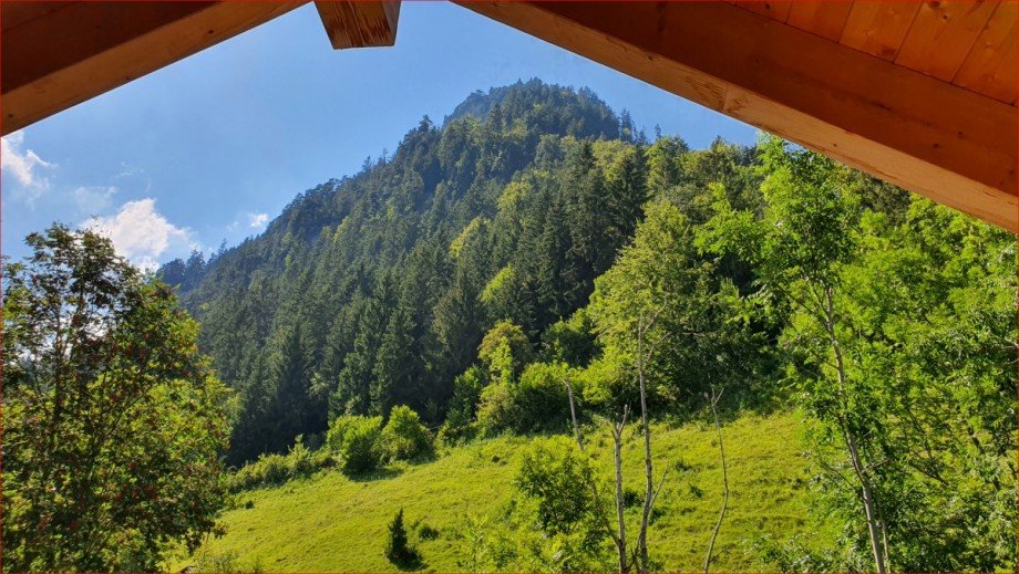 OG, Aussicht von Westbalkon auf Kienberg_ Einfamilienhaus Pfronten