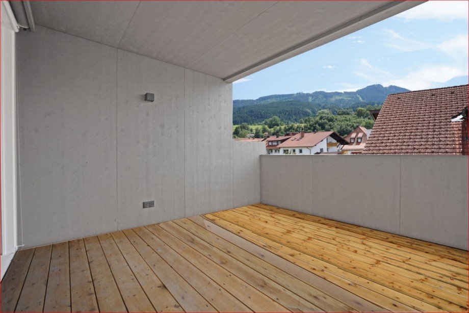 Loggia mit Bergblick Etagenwohnung Nesselwang