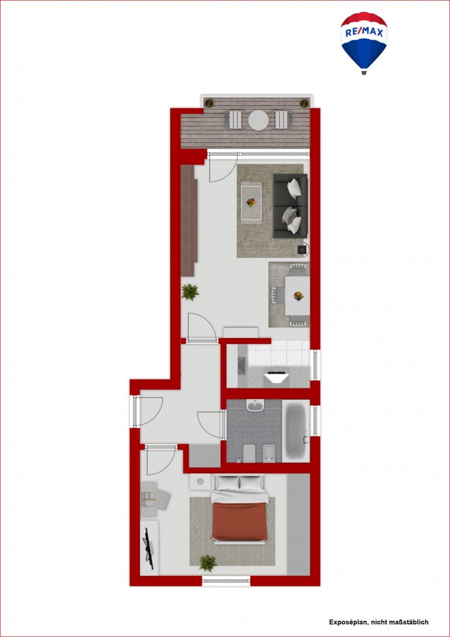 Grundriss 1. OG Etagenwohnung Pfronten