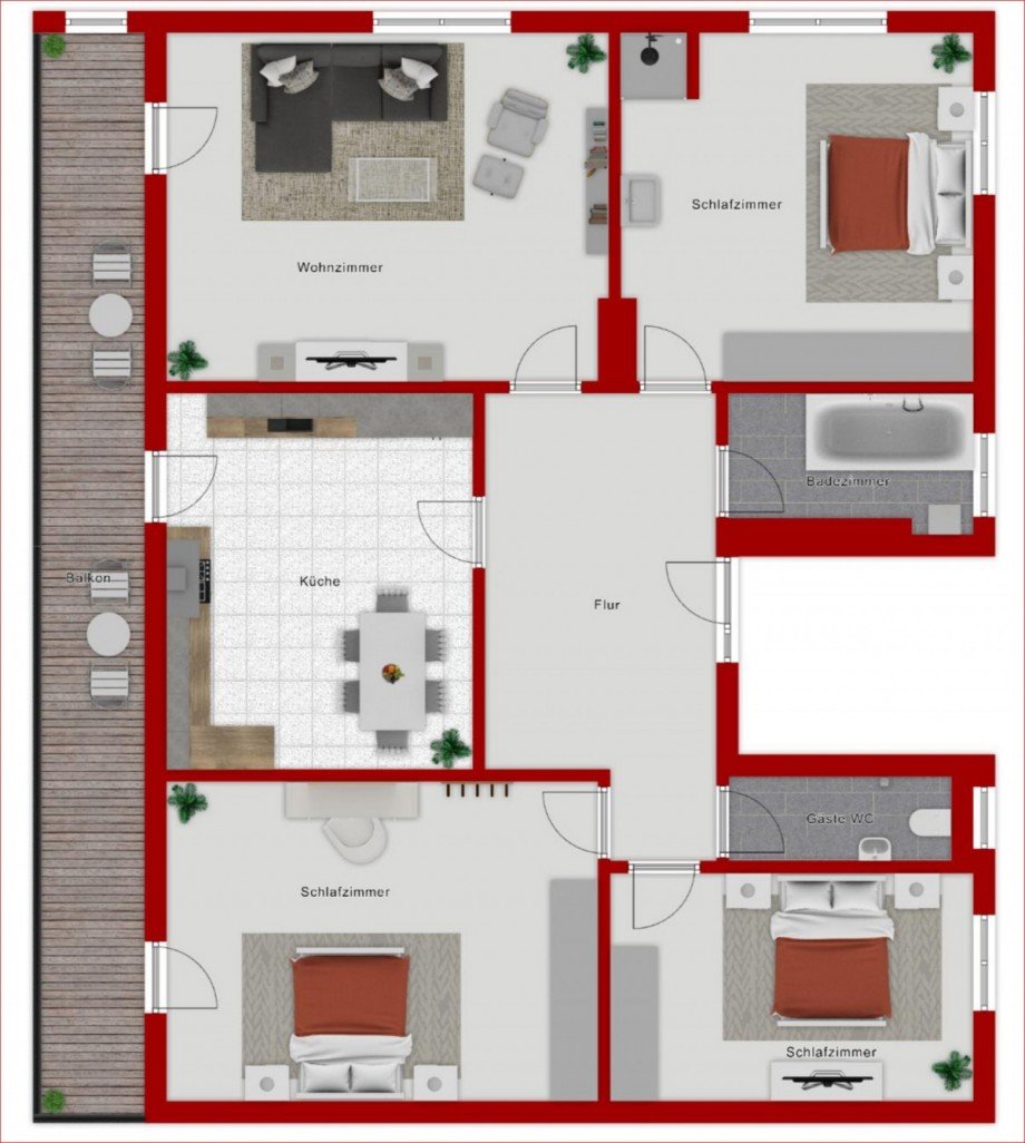 Grundriss Etagenwohnung Oy-Mittelberg