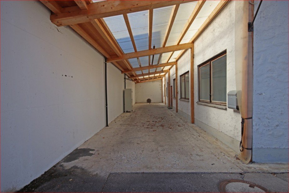 Carport-�berdachter Au�enbereich Haus F�ssen / Wei�ensee